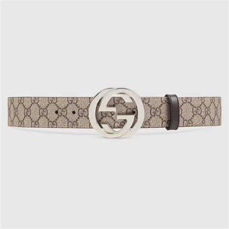 men gucci selleria|GG Supreme Beige Belt With Silver G Buckle .